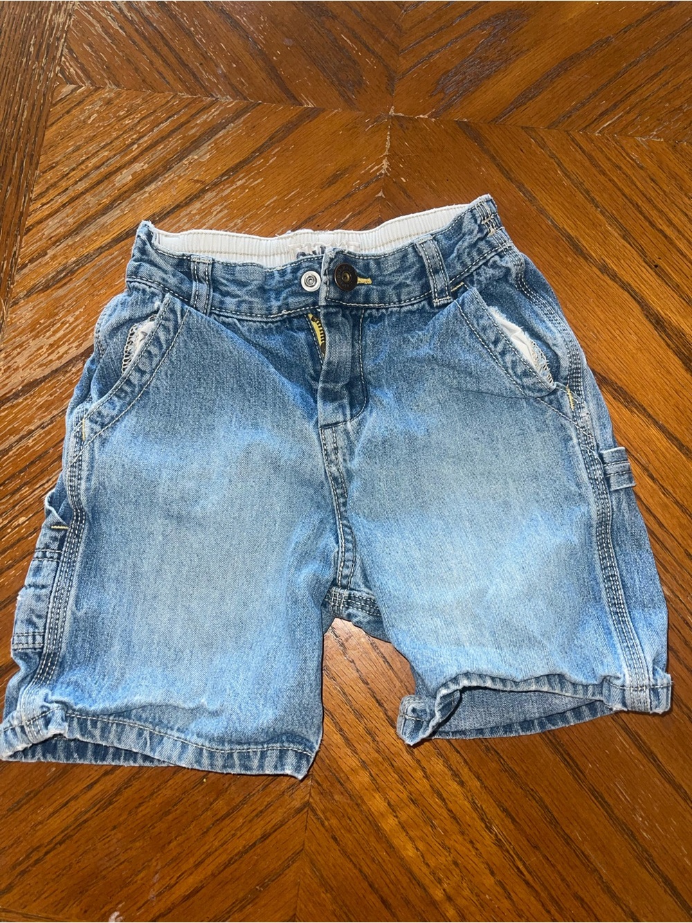 Oshkosh’s B'gosh Light Blue Denim Shorts with Yellow Stitching